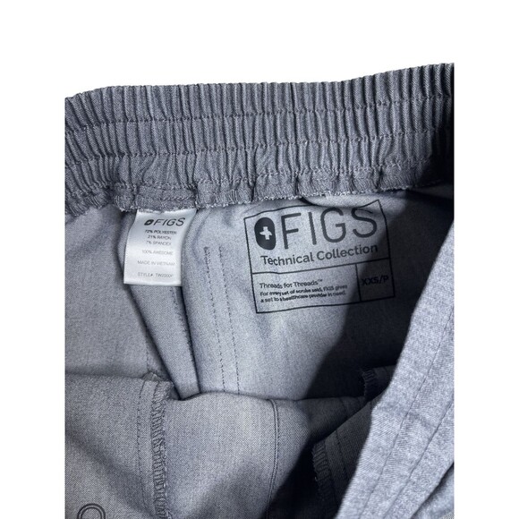 Figs Mua Pintuck Scrub Set Women Gray Technical Collection Top & Bottom size XXS - Picture 13 of 16